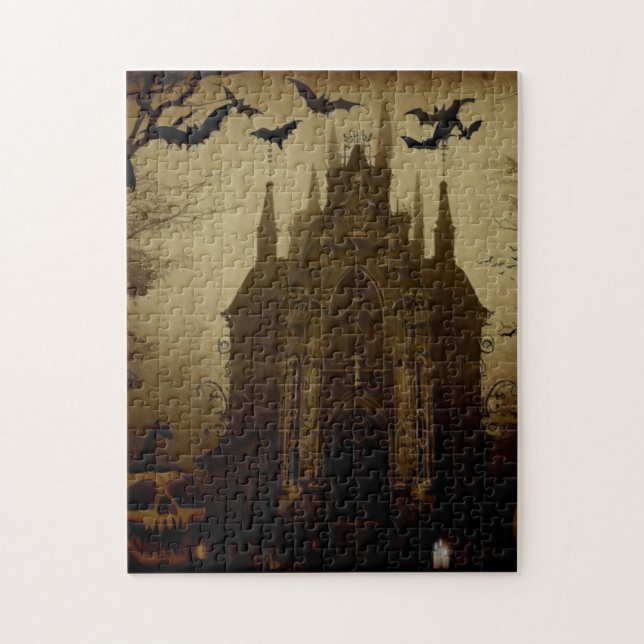 Puzzle Gothique/Halloween/automne/citrouille (Vertical)