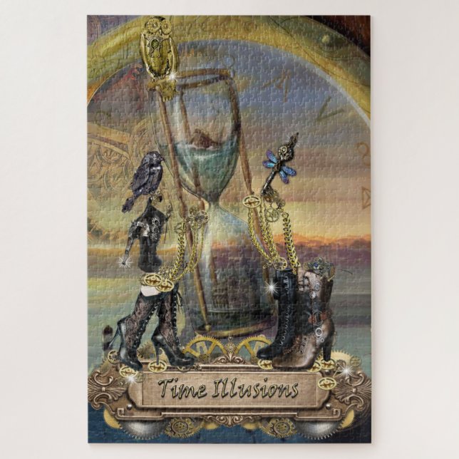 Puzzle Gothique - Or et laiton Steampunk (Vertical)