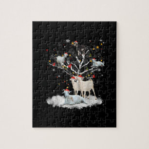 Puzzle Goût de Noël sur arbre Drôle de Père Noël Goat Lov