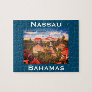 Puzzle Government House, Nassau, Bahamas Photo Vintage