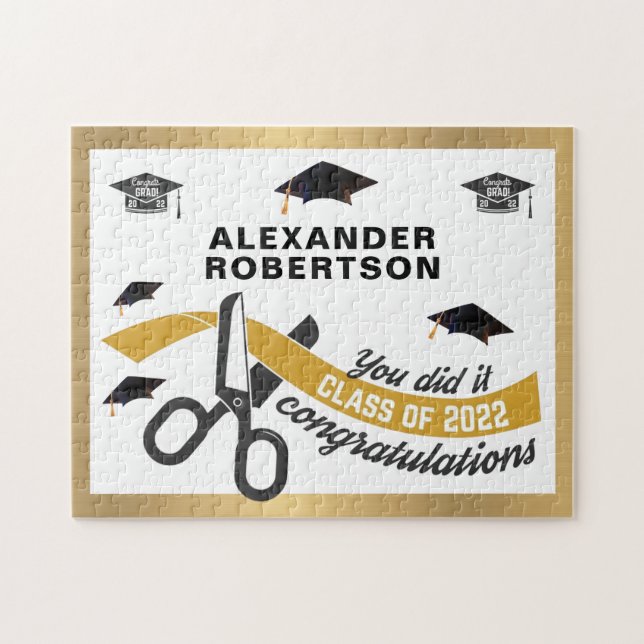 Puzzle Graduation Classe of 2022 Fun Custom (Horizontal)