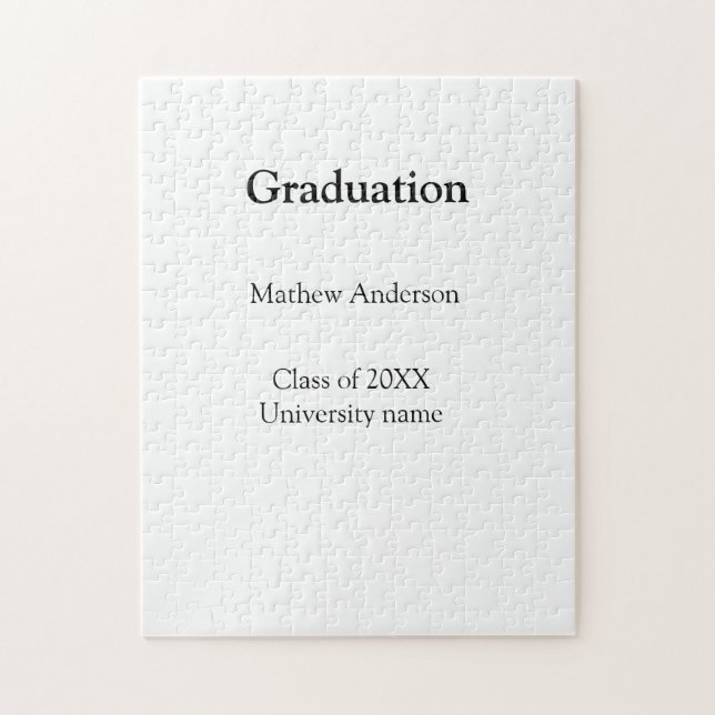 Puzzle Graduation name class of 20XX university name simp (Vertical)