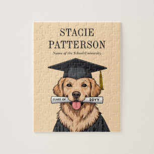 Puzzle Graduation personnalisée mignon Golden Retriever C