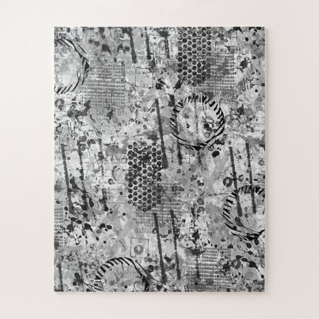 Puzzle Graffiti Etchings (Vertical)