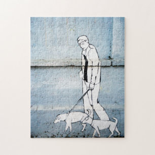 Puzzle graffiti pour chien marchant rue branimirova, croa