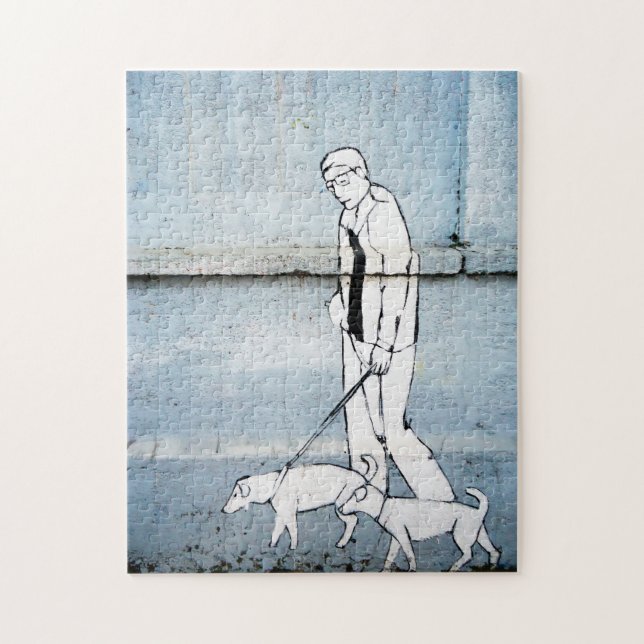 Puzzle graffiti pour chien marchant rue branimirova, croa (Vertical)