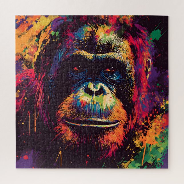Puzzle Graffiti sauvage Gorille de la jungle urbaine (Vertical)