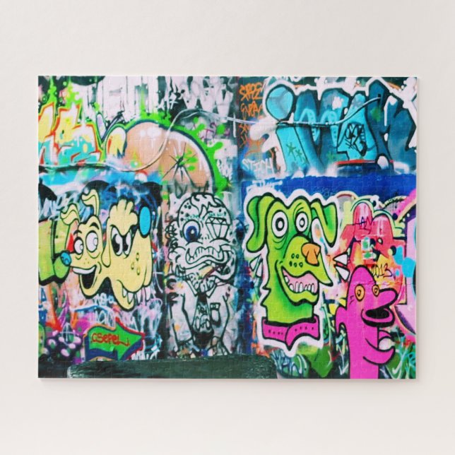 Puzzle Graffiti sur la Southbank de Londres - 16x20 - 520 (Horizontal)
