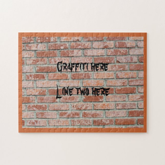 Puzzle - Graffiti sur mur de briques (Horizontal)