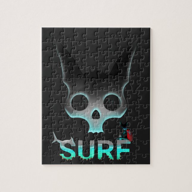 Puzzle Graffiti Surf crâne chat (Vertical)