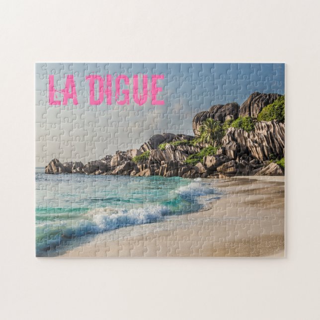 Puzzle Grand Anse Seychelles La Digue Beach cadeau (Horizontal)