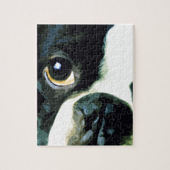 Puzzle grand Boston moderne Terrier (Vertical)