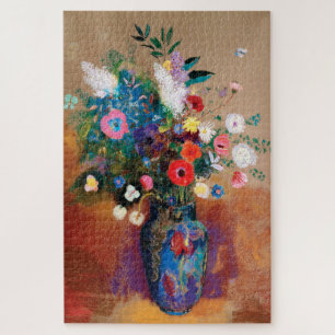 Puzzle Grand bouquet dans un vase bleu by Odilon Redon