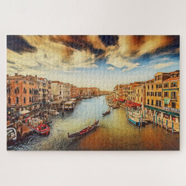Puzzle Grand canal de Venise avec gondoles (Horizontal)