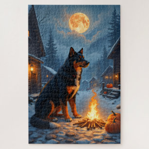 Puzzle Grand Chien de Montagne Suisse Halloween ensorcelé