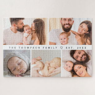 Puzzle Grand Collage de Famille sur Mesure avec 5 Photos