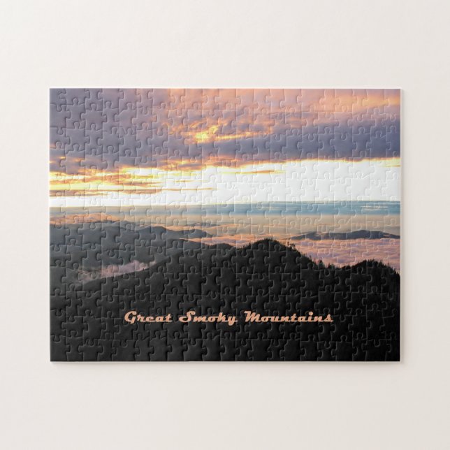 Puzzle Grand coucher du soleil fumeux de Mtns (Horizontal)