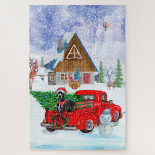 Puzzle Grand Danois Chien En Livraison De Noël Camion Nei