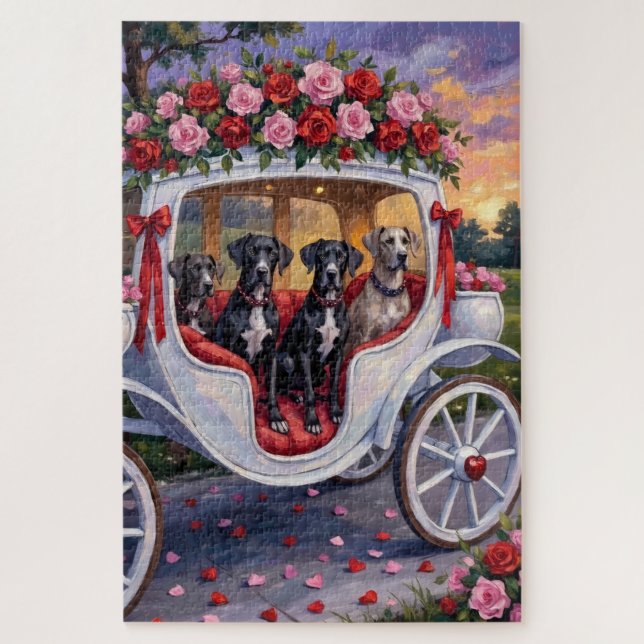 Puzzle Grand Danois Saint-Valentin (Vertical)