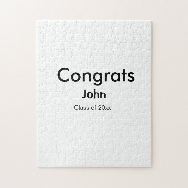 Puzzle grand garçon ajouter nom félicitations date année  (Vertical)