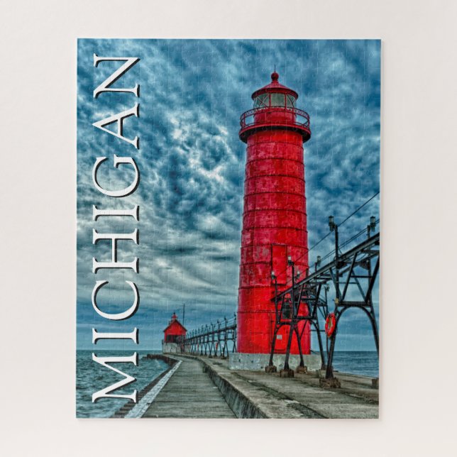Puzzle Grand Haven Lighthouse | Michigan (Vertical)
