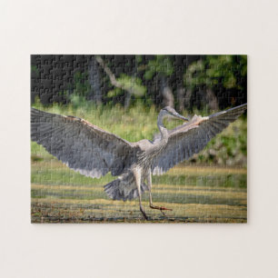 Puzzle Grand Héron bleu en vol