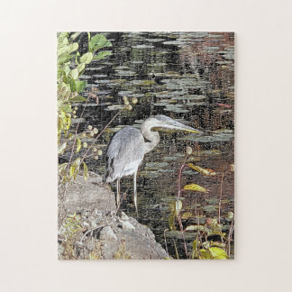Puzzle Grand Héron Bleu Pêche