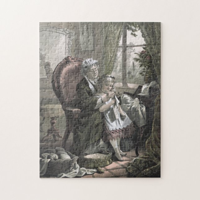 Puzzle Grand-maman vintage enseignant Kitting à la (Vertical)
