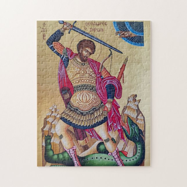 Puzzle Grand martyr Théodore Tiron Icône orthodoxe (Vertical)