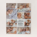 Puzzle Grand-mère est le meilleur collage photo<br><div class="desc">Puzzle grand-mère moderne avec un modèle de collage photo 8 qui est facile à personnaliser avec vos propres précieuses photos de famille,  le mignon dicton "cette grand-mère est le meilleur",  et les noms petits-enfants.</div>