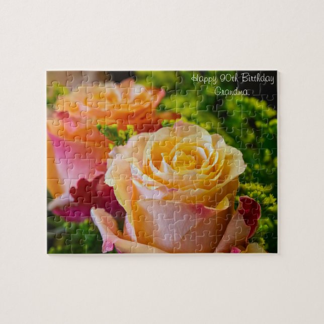 Puzzle Grand-mère pour son 90e anniversaire. (Horizontal)