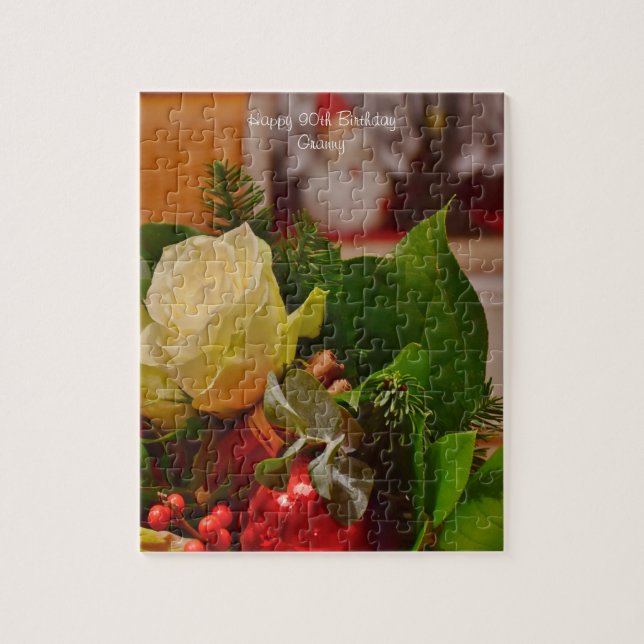 Puzzle Grand-mère pour son 90e anniversaire. (Vertical)