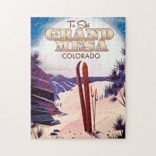 Puzzle grand mesa, affiche de ski Colorado.