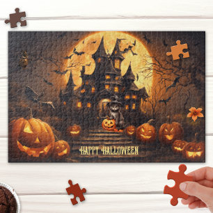 Puzzle Grand Mignonne Happy Halloween Haunted House Puzzl
