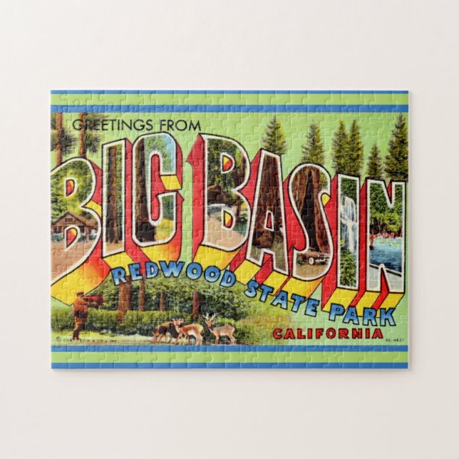 Puzzle Grand Parc de séquoias de Big Basin 11x14 (Horizontal)