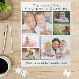 Puzzle Grand-parents Vous Aiment 6 Collage Photo