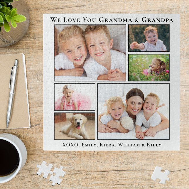 Puzzle Grand-parents Vous aiment Photo personnalisée (Créateur téléchargé)