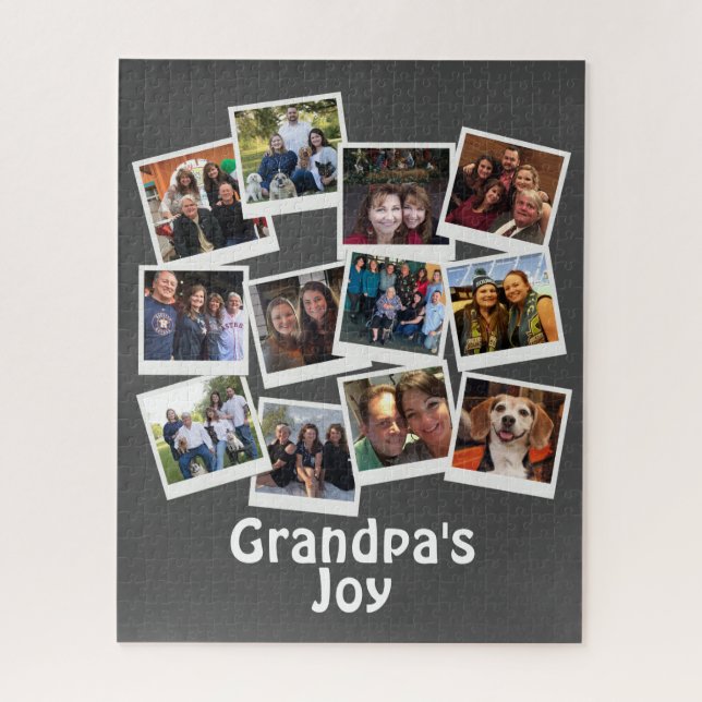 Puzzle Grand-père's Joy Photo Frame Collage Moderne tenda (Vertical)