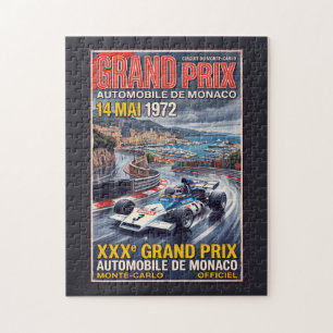 Puzzle Grand Prix de Monaco de course rétro