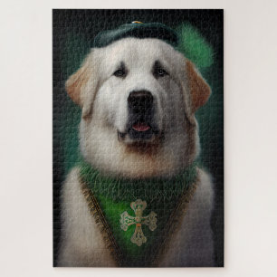 Puzzle Grand Pyrenees en tenue de la Saint-Patrick