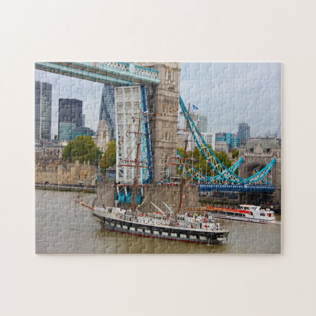 Puzzle Grand Ships River Thames Londres. (Horizontal)