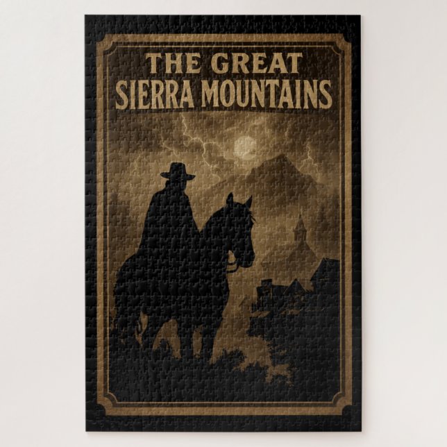 Puzzle Grand Sierra Mountains bandit ruée vers l'or (Vertical)