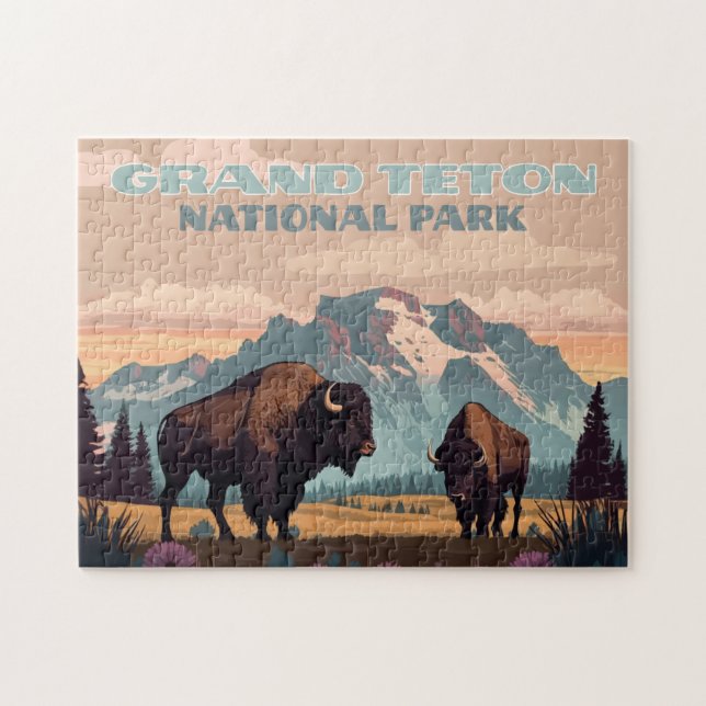 Puzzle Grand Teton National Park Jackson Wyoming Mountain (Horizontal)