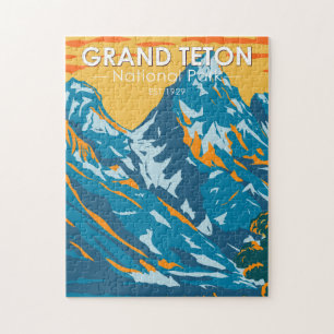 Puzzle Grand Teton National Park Wyoming Vintage 