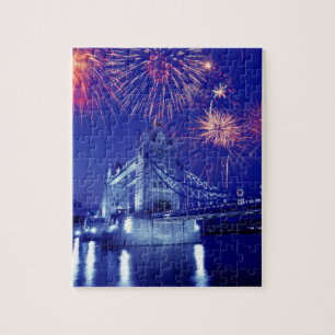 Puzzle Grande-Bretagne, Londres. Feux d'artifice au-dessu