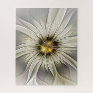 Puzzle Grande Fleur d'ivoire, Abstrait Art Fractal Modern