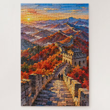 Grande Muraille en feu d'automne