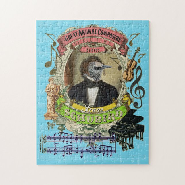Puzzle Grande parodie animale de Schubert de compositeur (Vertical)
