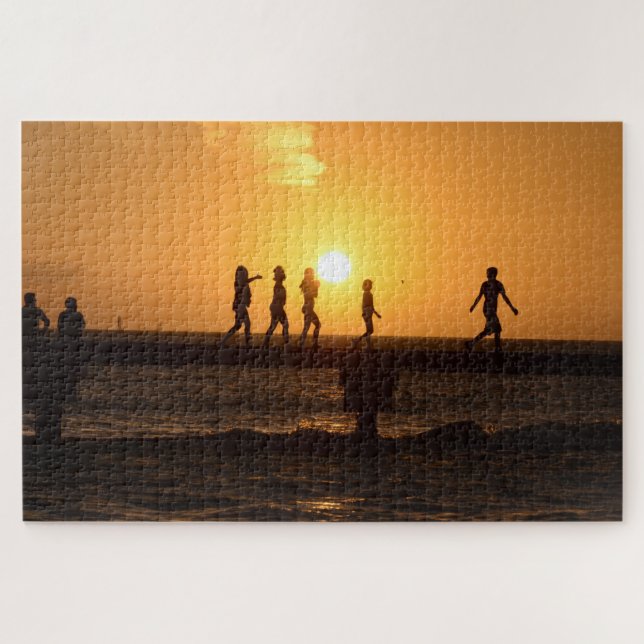 Puzzle Grande photo d'enfants sur la jetée à Key West (Horizontal)