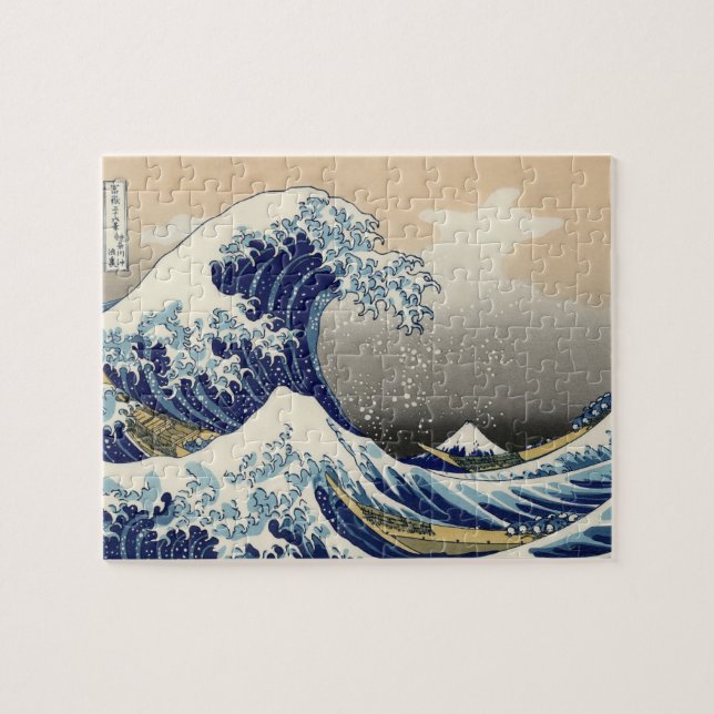 Puzzle Grande vague de Hokusai outre de tsunami de (Horizontal)